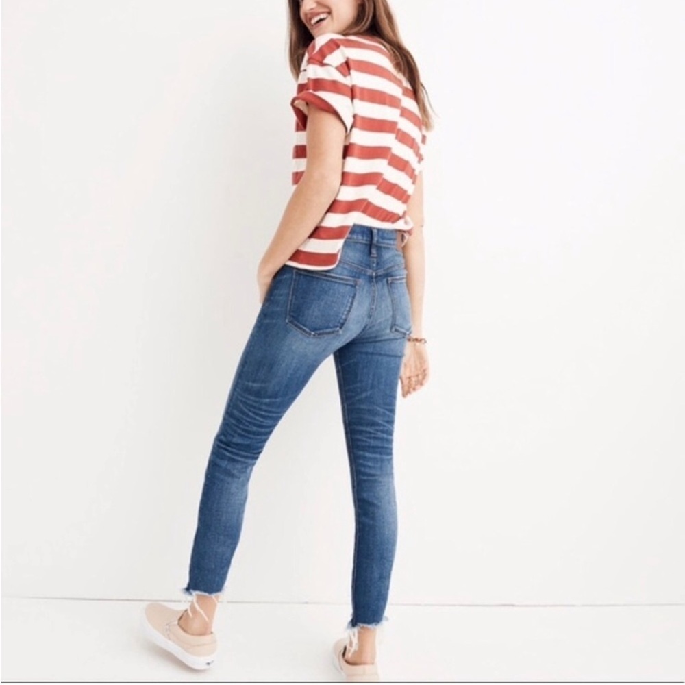 Madewell | 9” High Rise Skinny Crop Jeans Raw Hem Women’s Size 27 - Picture 3 of 17